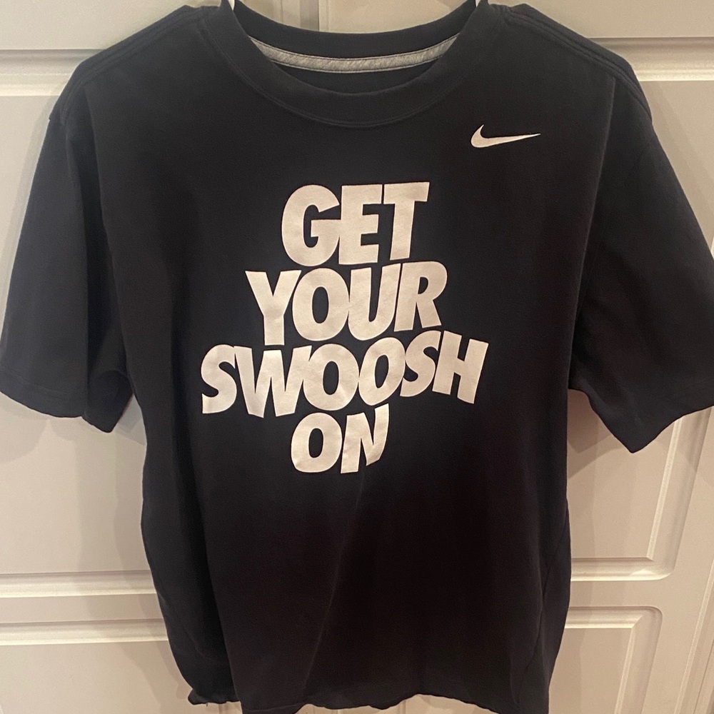 Nike Kids Black 'Get Your Swoosh On' T-Shirt